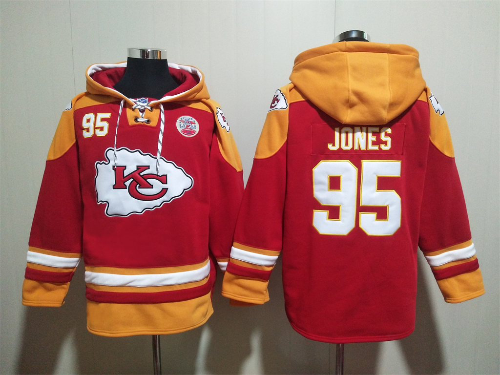 Kansas City Chiefs #95 Chris Jones Hoodies Sweatshirts with Customized Design Embroidered Jerseys->kansas city chiefs->NFL Jersey